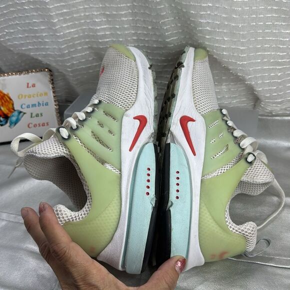 (E4) NIKE AIR PRESTO QS DEEP CUMULUS WHITE ORIENTAL POPPY SKYLIGHT MINT, L/12US. main image 6